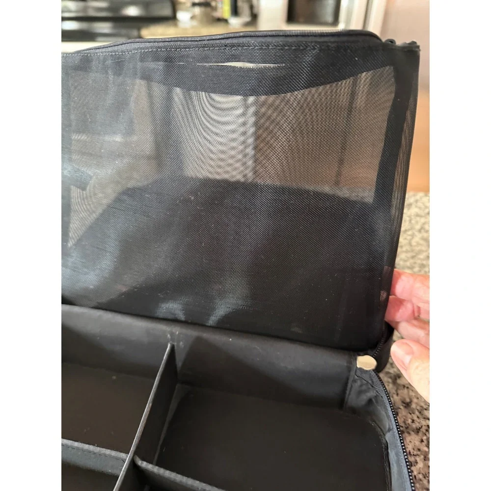 Dior Beauty Makeup Organizer Case Unisex OS Black Good Houndstooth Travel Vanity
